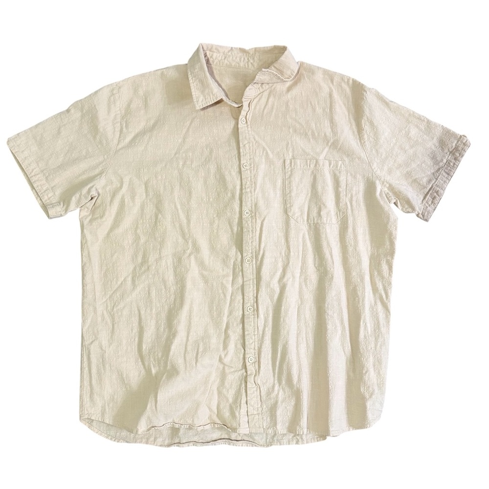 Men's Cream Short Sleeve Shirt
